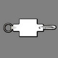 Key Clip W/ Key Ring & 1"Square Key Tag